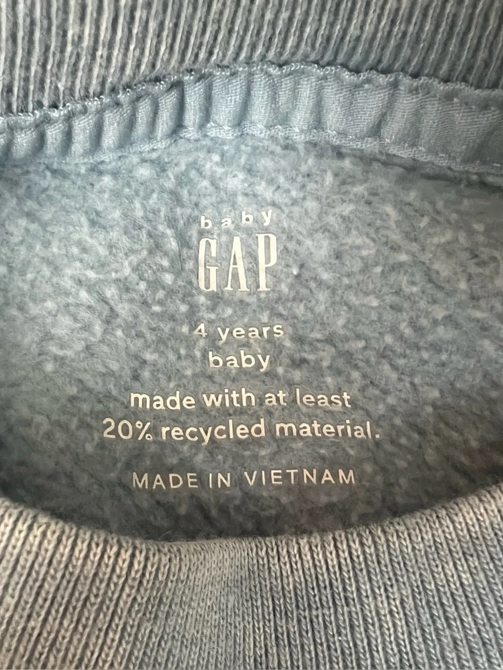 GAP Baby Blue Fleece Crewneck & Sweatpants Set - 4T
